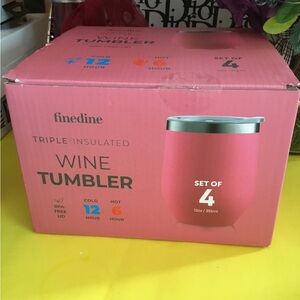 Pink‎ Wine Tumbler Set of 4